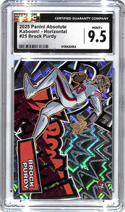 2025 Absolute Brock Purdy Kaboom! Horizontal #25 CGC 9.5 49ers