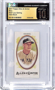 2017 Topps Allen and Ginter Lou Gehrig Mini A&G Back CGC 10 Pristine Yankees
