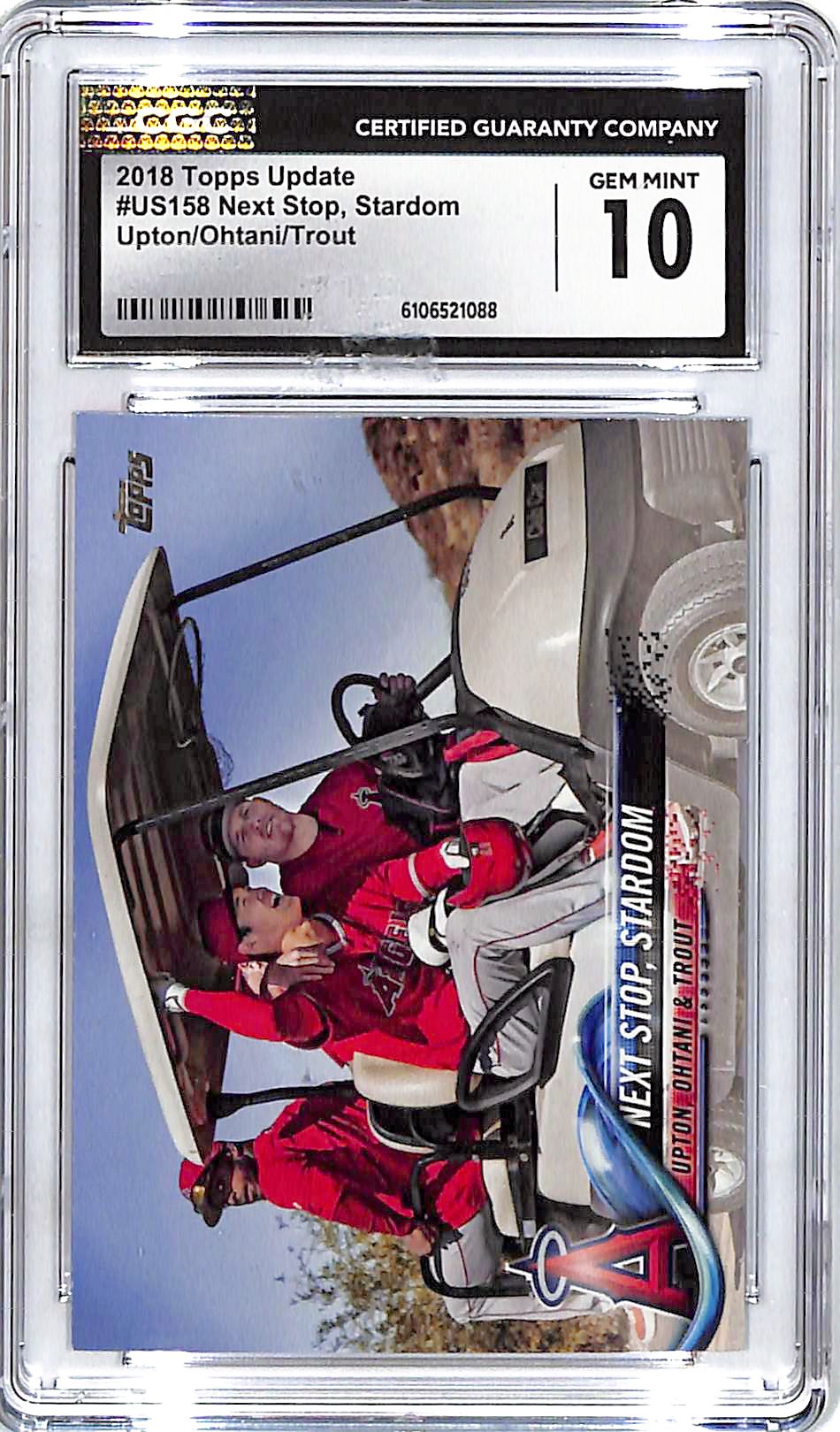 2018 Topps Update Shohei Ohtani Mike Trout Next Stop Stardom Rookie RC CGC 10 US158