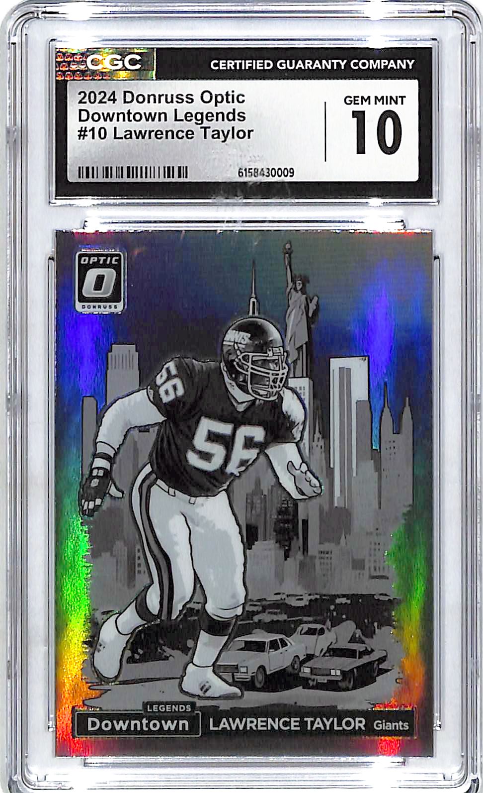 2024 Donruss Optic Lawrence Taylor Downtown Legends #10 CGC 10 Giants