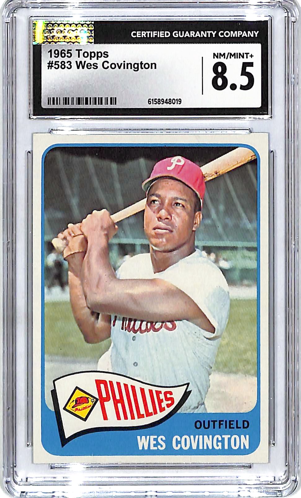 1965 Topps Wes Covington #583 CGC 8.5 Phillies