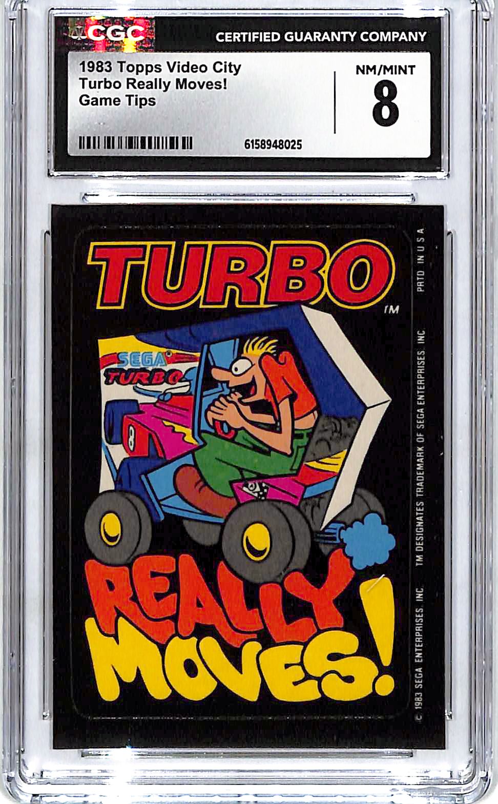 1983 Topps Video City Turbo Really Moves Game Tips CGC 8