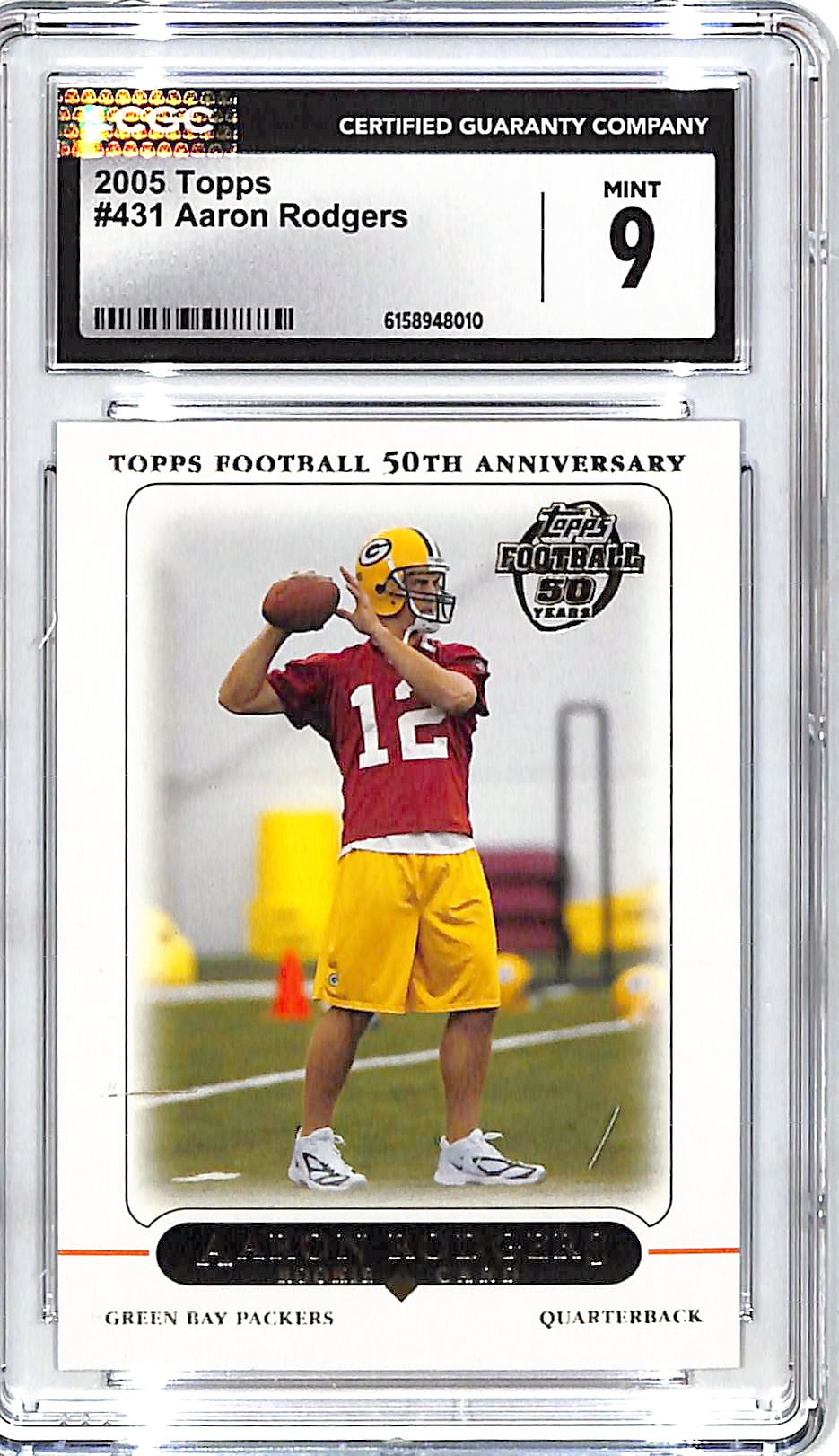 2005 Topps Aaron Rodgers Rookie RC #431 CGC 9 Packers
