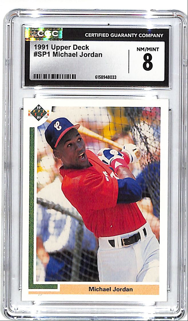 1991 Upper Deck Michael Jordan SP1 Rookie RC CGC 8 White Sox