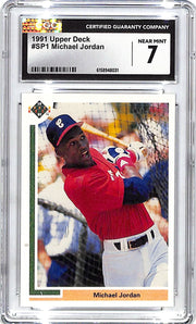 1991 Upper Deck Michael Jordan SP1 Rookie RC CGC 7 White Sox