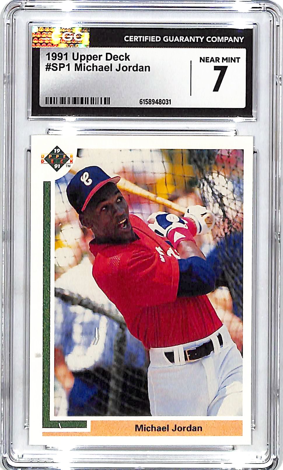 1991 Upper Deck Michael Jordan SP1 Rookie RC CGC 7 White Sox