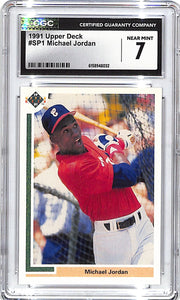 1991 Upper Deck Michael Jordan SP1 Rookie RC CGC 7 White Sox