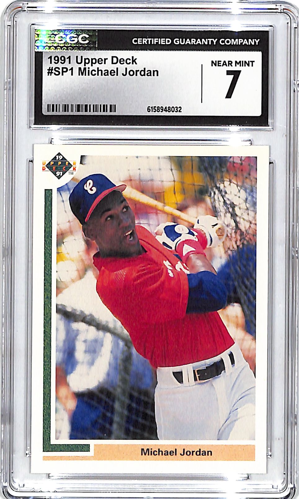 1991 Upper Deck Michael Jordan SP1 Rookie RC CGC 7 White Sox