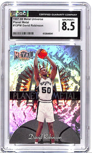 1997-98 Metal Universe David Robinson Planet Metal CGC 8.5 Spurs