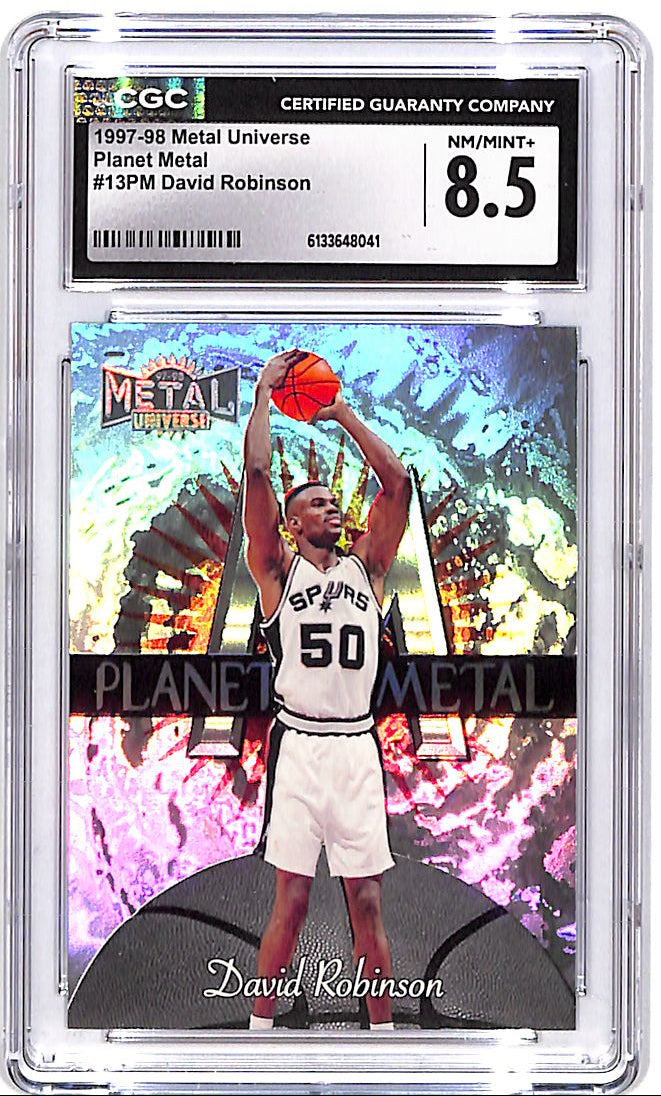 1997-98 Metal Universe David Robinson Planet Metal CGC 8.5 Spurs