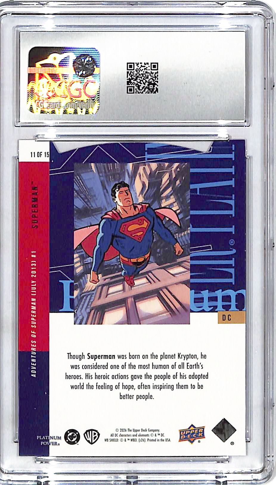 2026 Upper Deck CDD Conference Superman Platinum Power #11 CGC 9.5