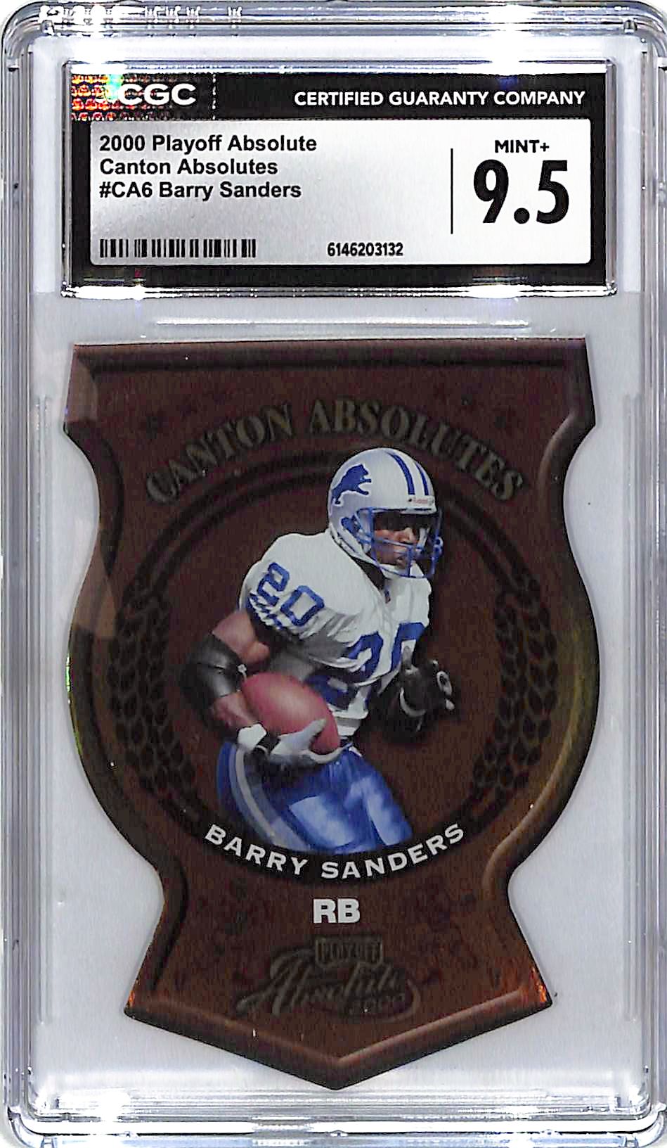 2000 Playoff Absolute Barry Sanders Canton Absolutes CGC 9.5 Lions