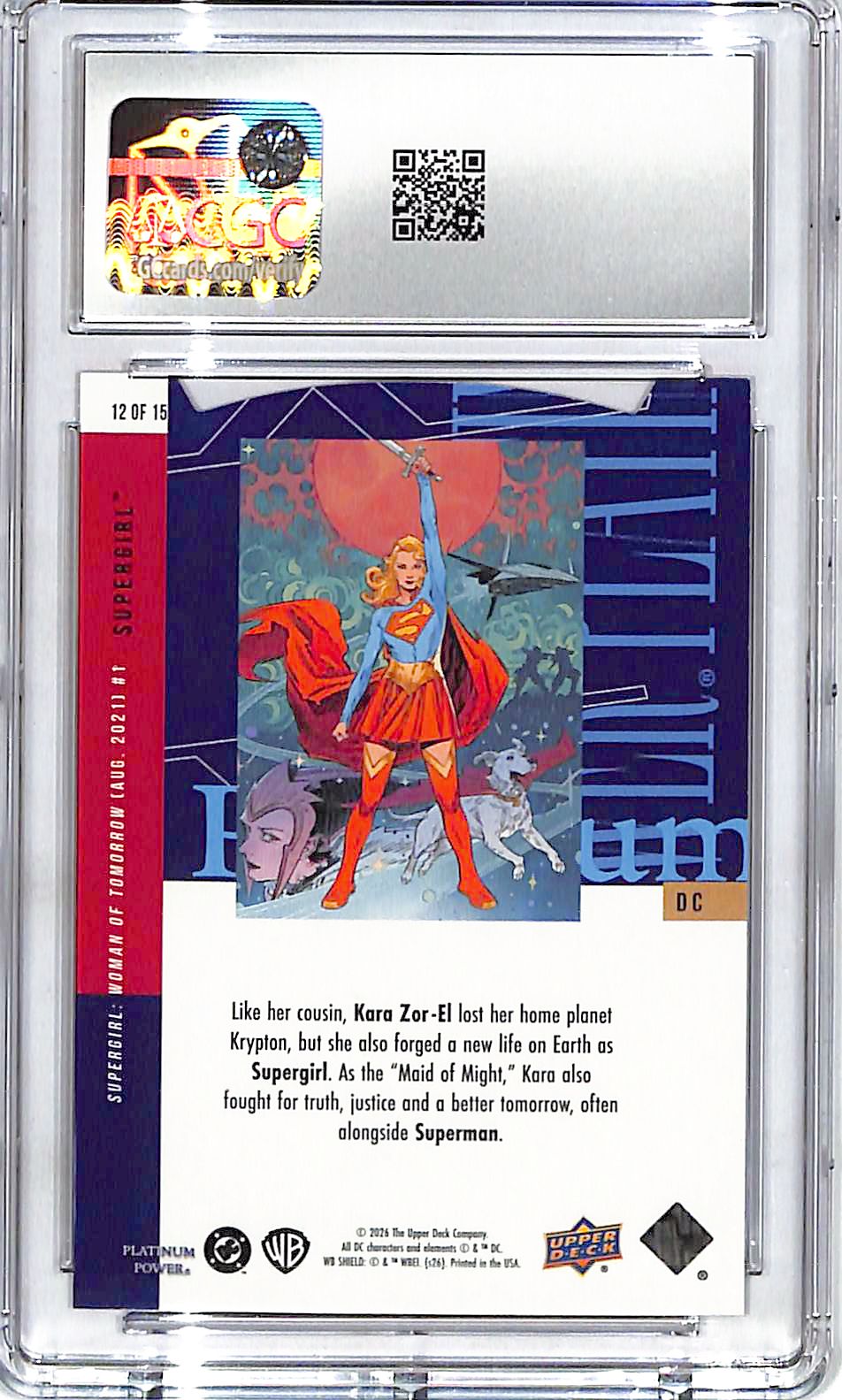 2026 Upper Deck CDD Conference Supergirl Platinum Power #12 CGC 9.5
