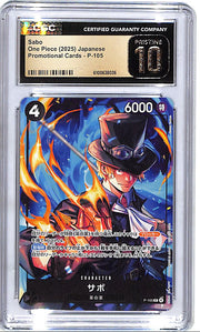 One Piece Japanese Promotional Cards Sabo P-105 CGC 10 Pristine