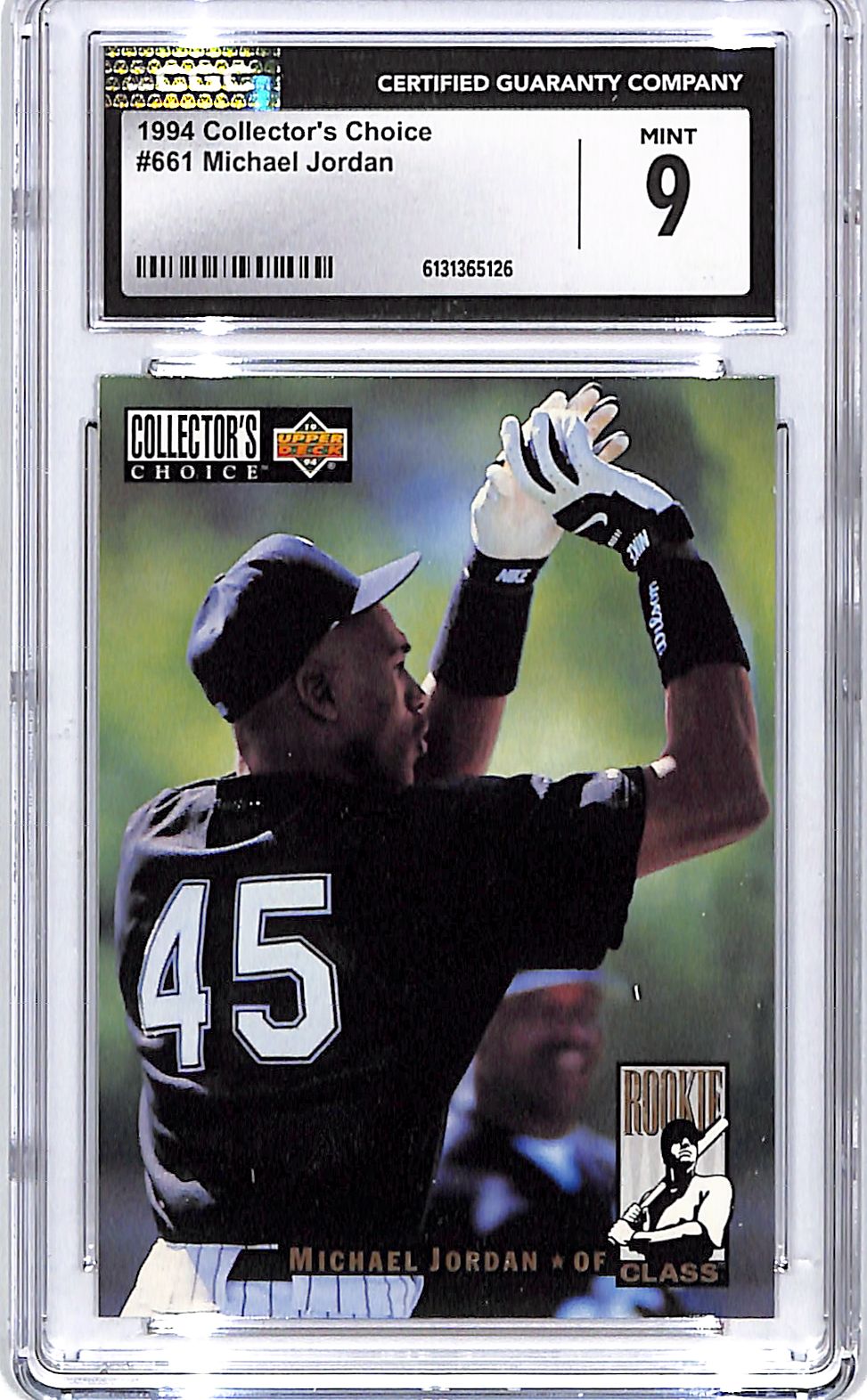 1994 Collector's Choice Michael Jordan Rookie Class #661 CGC 9 White Sox