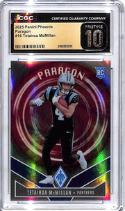 2025 Phoenix Tetairoa McMillan Paragon Rookie RC CGC 10 Pristine Panthers
