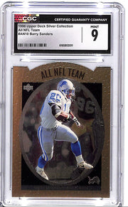 1996 Upper Deck Silver Collection Barry Sanders All NFL Team CGC 9 Patriots