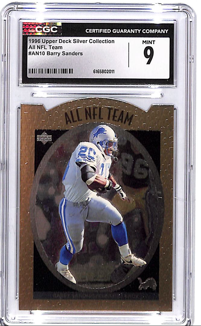 1996 Upper Deck Silver Collection Barry Sanders All NFL Team CGC 9 Patriots