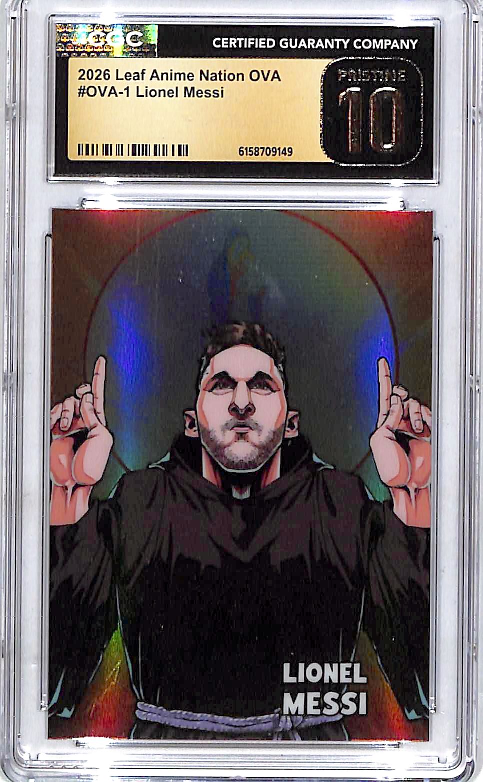 2026 Leaf Anime Nation OVA Lionel Messi CGC 10 Pristine