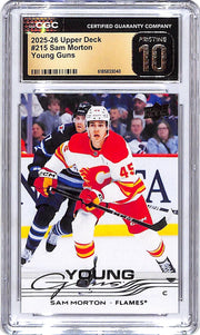2025-26 Upper Deck Sam Morton Young Guns Rookie RC #215 CGC 10 Pristine Flames