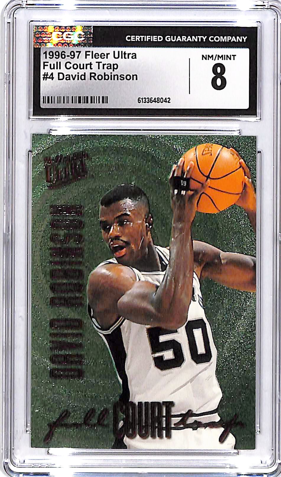 1996-97 Fleer Ultra David Robinson Full Court Trap CGC 8 Spurs
