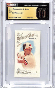 2014 Topps Allen and Ginter Cal Ripken Jr Mini CGC 10 Pristine Orioles