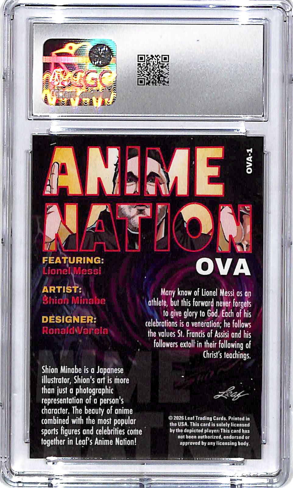 2026 Leaf Anime Nation OVA Lionel Messi CGC 10