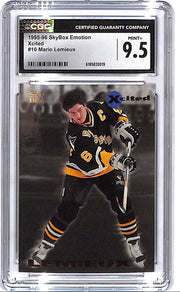 1995-96 SkyBox Emotion Mario Lemieux Xcited #10 CGC 9.5 Penguins
