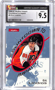 1996-97 SkyBox Impact Eric Lindros Countdown to Impact CGC 9.5 Flyers