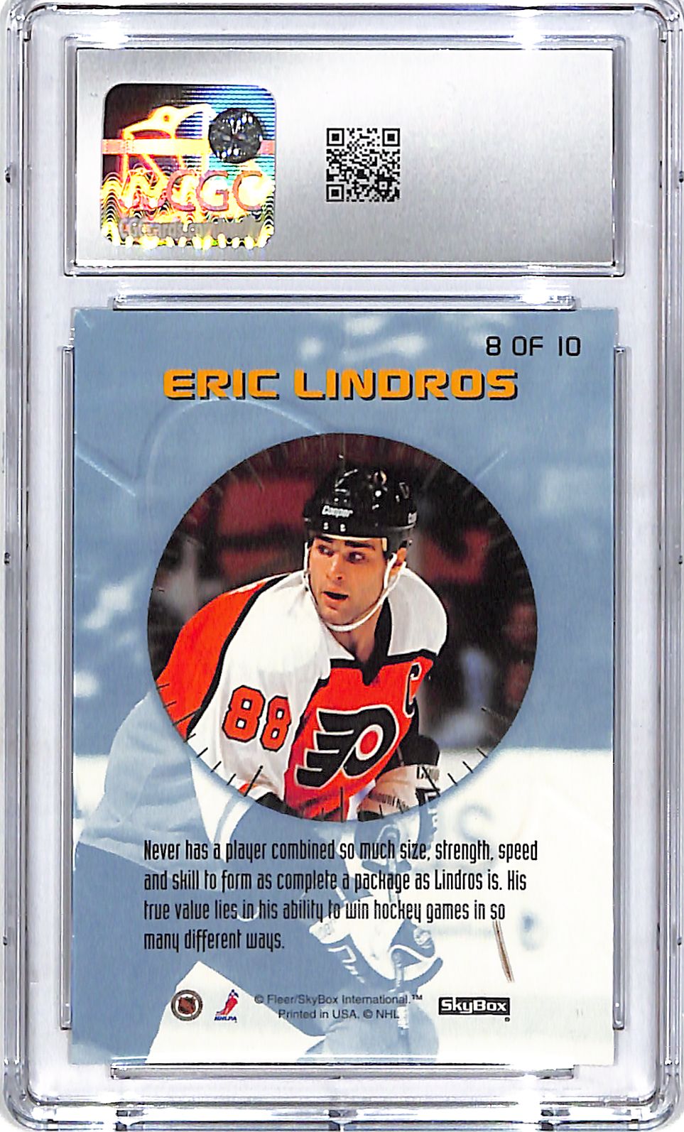1996-97 SkyBox Impact Eric Lindros Countdown to Impact CGC 9.5 Flyers