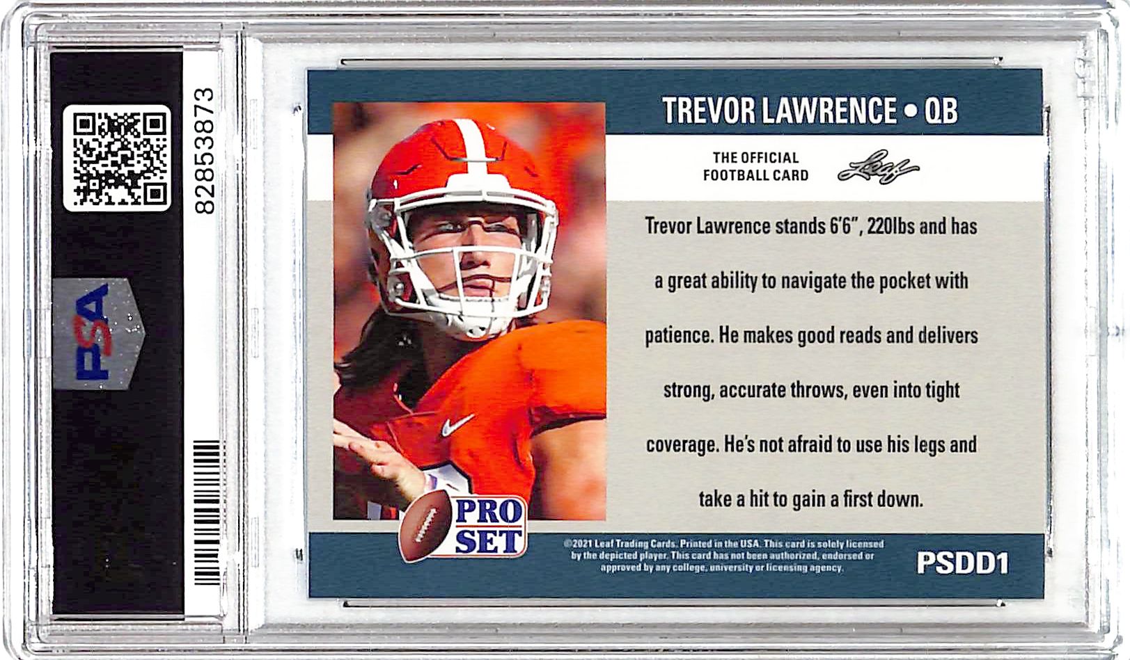 2021 Leaf Pro Set Trevor Lawrence Draft Day Variation Rookie RC PSA 10 Jaguars