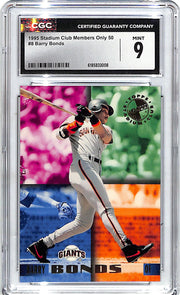 1995 Stadium Club Barry Bonds Members Only 50 #8 CGC 9 Giants