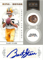 2011 National Treasures Bart Starr Auto Autograph Ring of Honor /50 Packers