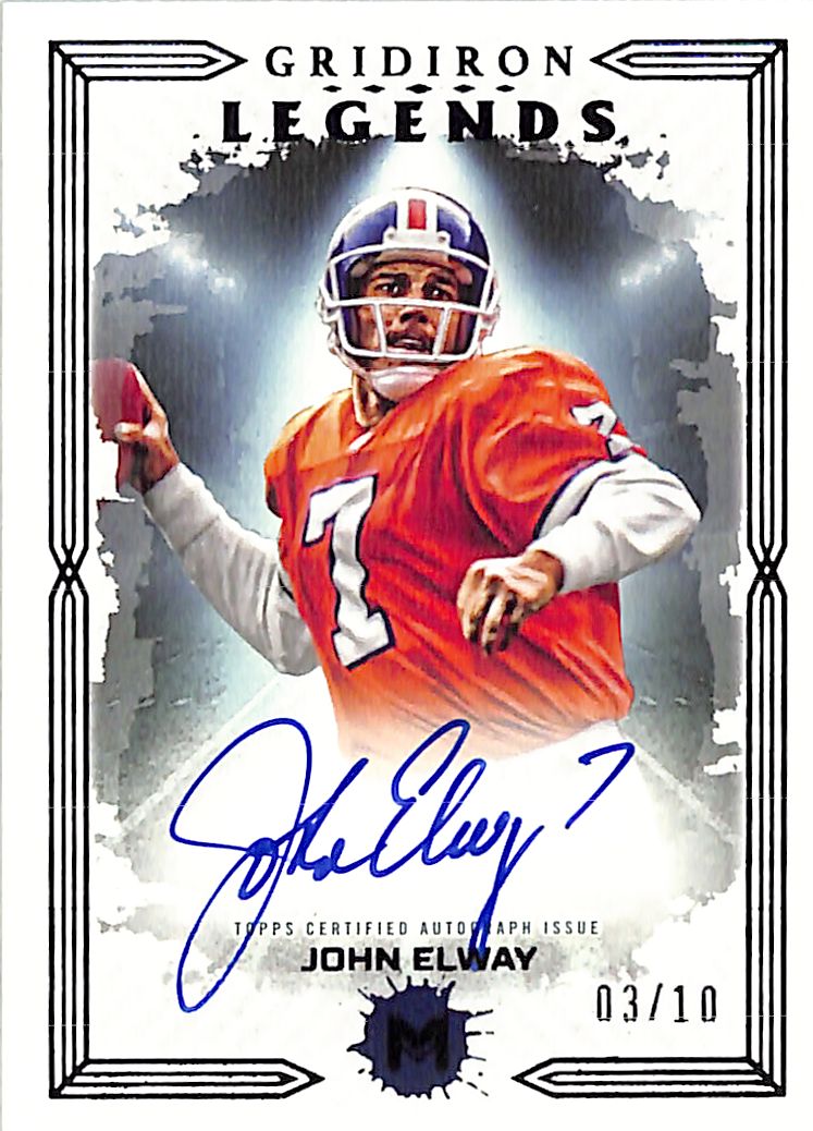 2024 Topps Motif John Elway Auto Autograph Gridiron Legends /10 Broncos