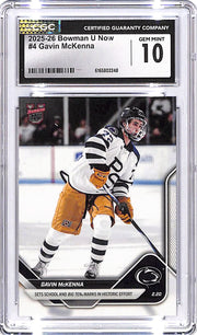 2025-26 Bowman U Now Gavin McKenna Rookie RC #4 CGC 10 Penn State
