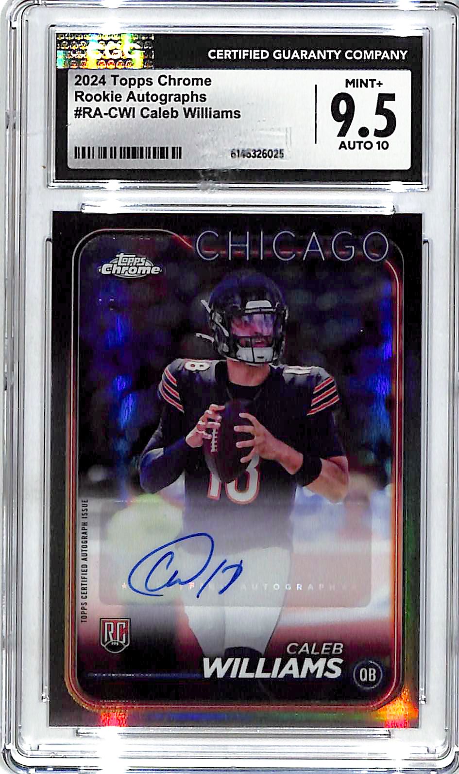 2024 Topps Chrome Caleb Williams Auto Autograph Rookie RC CGC 9.5 Bears