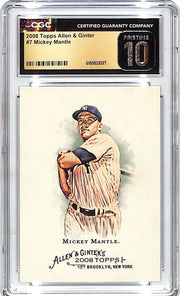 2008 Topps Allen and Ginter Mickey Mantle #7 CGC 10 Pristine Yankees