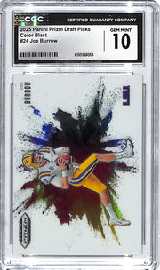2025 Prizm Draft Picks Joe Burrow Color Blast #24 CGC 10 LSU