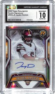 2024 Topps Resurgence Jayden Daniels Auto Autograph Rookie RC CGC 10 Commanders