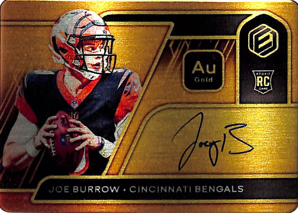 2020 Elements Joe Burrow Auto Autograph Rookie RC Gold /79 Bengals