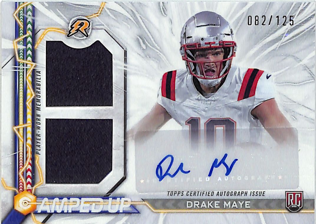2024 Topps Resurgence Drake Maye Auto Autograph Rookie RC Patch Jersey /125 Patriots
