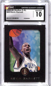 1995-96 Skybox E-XL Kevin Garnett Rookie RC #49 CGC 10 Timberwolves