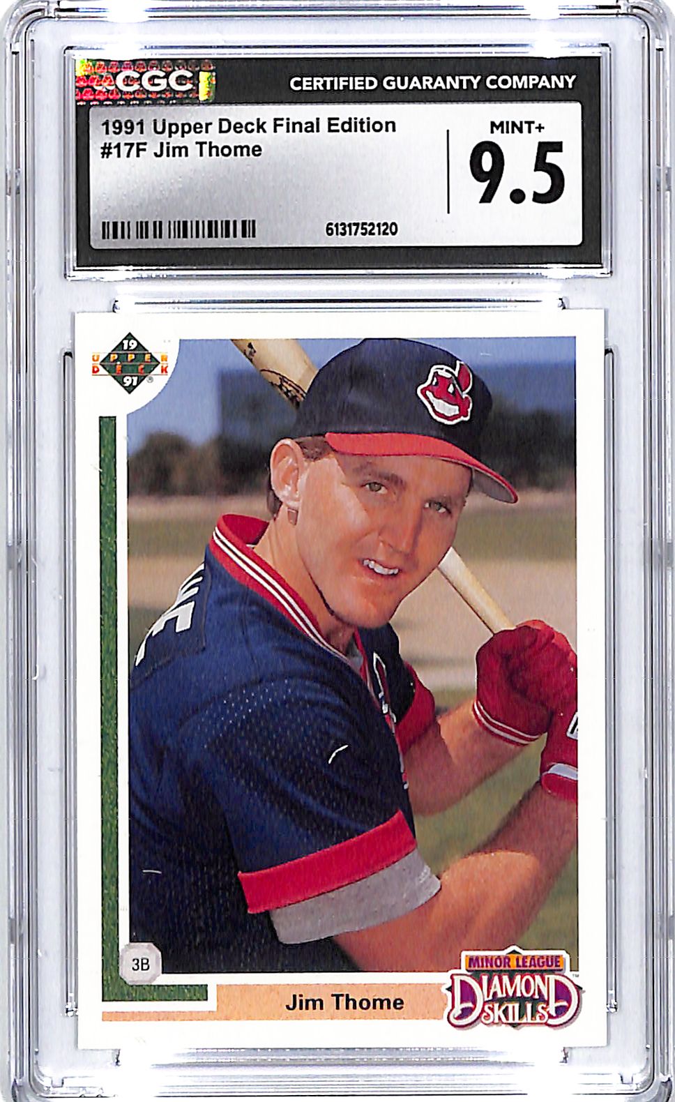 1991 Upper Deck Final Edition Jim Thome Rookie RC #17F CGC 9.5 Indians