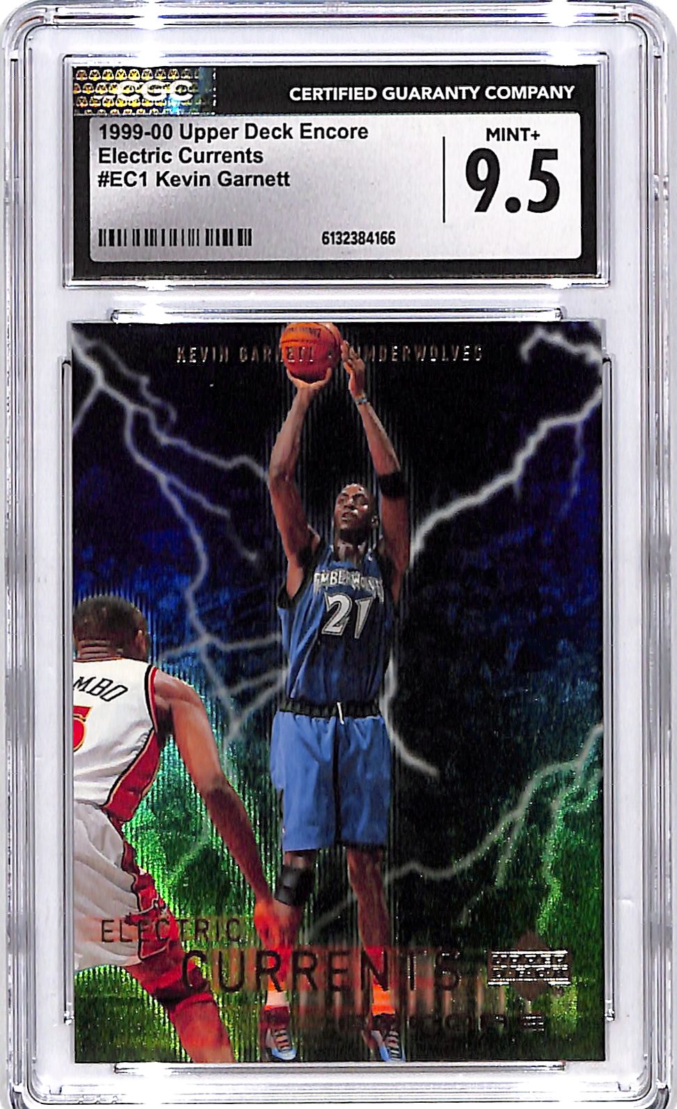 1999-00 Upper Deck Encore Kevin Garnett Electric Currents CGC 9.5 Timberwolves