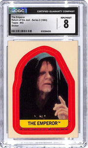 1983 Topps Star Wars Return of the Jedi Series 2 The Emperor Sticker #43 CGC 8