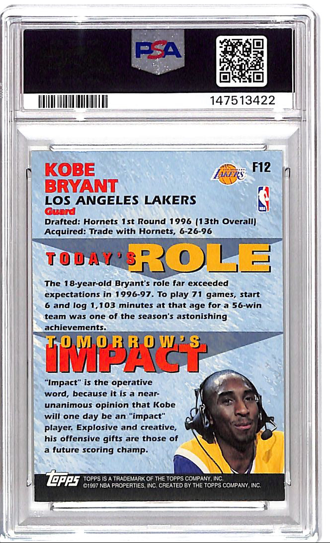1997-98 Topps Kobe Bryant Fantastic 15 PSA 7 Lakers