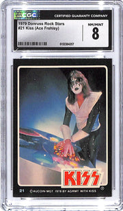 1979 Donruss Rock Stars Kiss Ace Frehley #21 CGC 8
