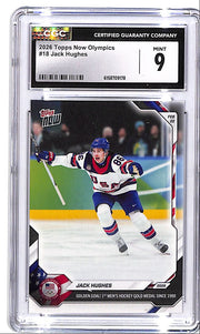 2026 Topps Now Olympics Jack Hughes #18 CGC 9 USA