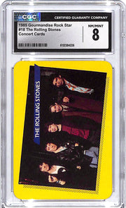 1985 Gourmandise Rock Star The Rolling Stones Concert Cards #18 CGC 8