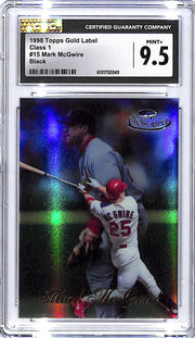 1998 Topps Gold Label Mark McGwire Class 1 Black CGC 9.5 Cardinals